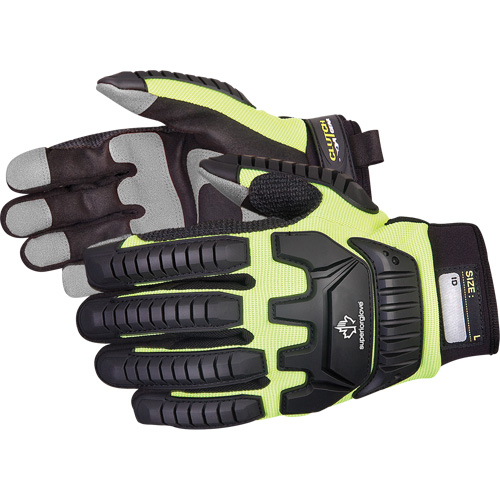 Gants de m&eacute;canicien r&eacute;sistants aux chocs Clutch Gear, Paume PVC, Taille Petit Cantin et fils