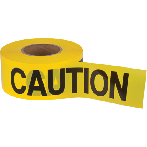 "Caution" Barricade Tape, English, 3" W x 1000' L, 1.5 mils, Black on Yellow Cantin et fils