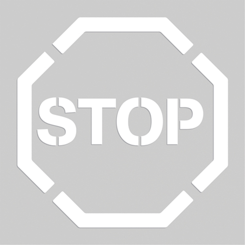 Pochoirs de marquage du sol - Stop, Pictogramme, 20" x 20" Cantin et fils