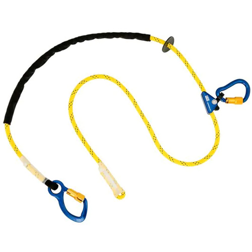 Longe ajustable pour grimpeur, 1 branches, 8', Classe CSA A, Nylon Cantin et fils