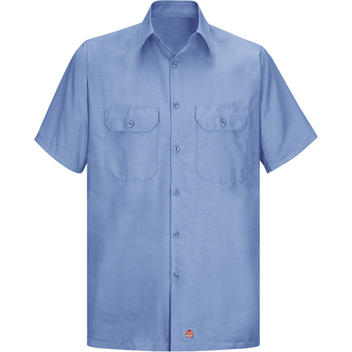 Chemise &agrave; manches courtes en tissu ind&eacute;chirable, Hommes, Grand (grande taille), Bleu Cantin et fils