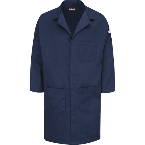 Excel FR&reg; ComforTouch&reg; Lab Coat, Cotton, Large, Navy Blue Cantin et fils