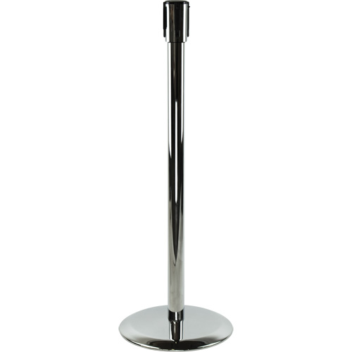 Slimline TensaBarrier&reg; Receiver Post, 38" High, Polished Chrome Cantin et fils