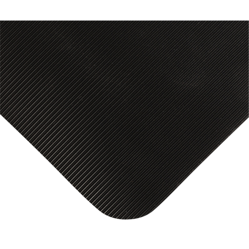 Double Duty Switchboard Mats No.720, Corrugated, 3' x 10' x 5/8", Black, PVC Cantin et fils