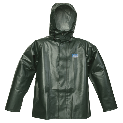 Journeyman Chemical Resistant Rain Jacket, 3X-Large, Green, Polyester/PVC Cantin et fils