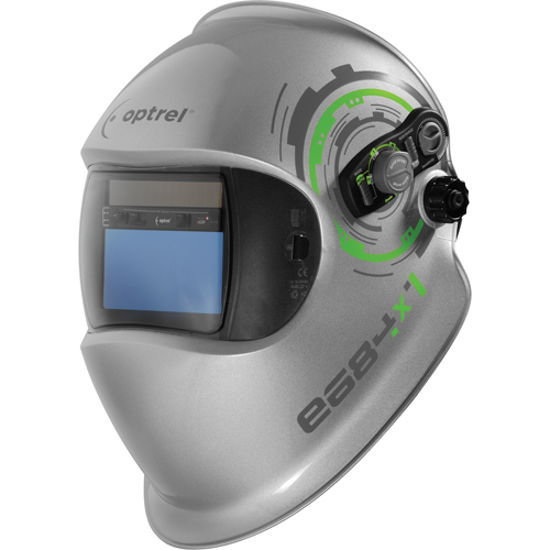 e684 Welding Helmets, 3.94" L x 1.97" W View Area, 4/5 - 13 Shade Range, Silver Cantin et fils