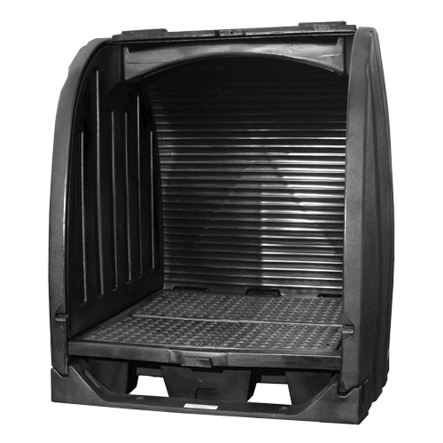 Spill Containment Sheds Without Drain, 65" L x 58" W x 69" H, 2000 lbs. Load Capacity Cantin et fils