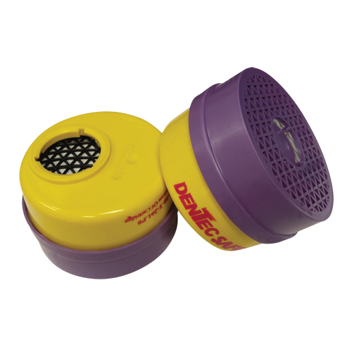 Cartouche pour respirateur, Combinaison cartouche et filtre contre les particules pour gaz/vapeurs, Gaz acide/Vapeur organique/Filtre P100 Cantin et fils