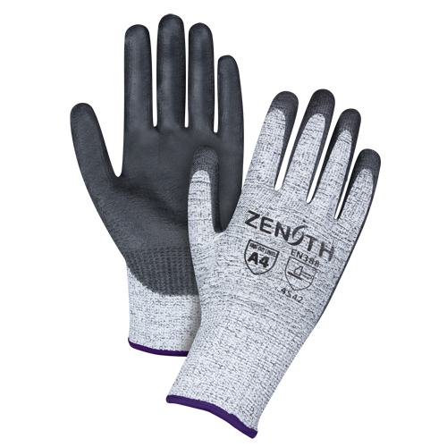 Gants &eacute;lastiques sans coutures r&eacute;sistants &agrave; la coupe, Taille 6/T-petit, Calibre 13, Rev&ecirc;tement Polyur&eacute;thane, Enveloppe en PEHP, ANSI/ISEA 105 niveau 4/EN 388 niveau 5 Cantin et fils
