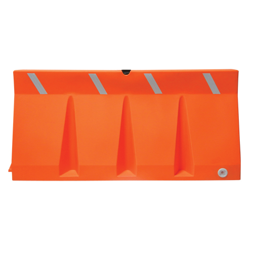 Traffic Barriers, Water-Filled, 69.75" L x 33.75" H, Orange Cantin et fils