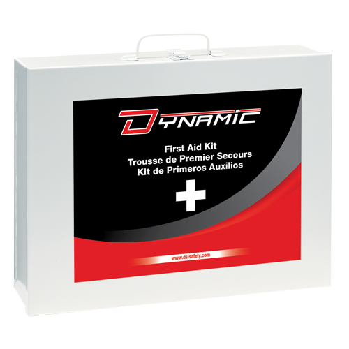 Trousse de premiers soins industrielle pour usage g&eacute;n&eacute;ral Dynamic, Dispositif m&eacute;dical Classe 1, Boîte en m&eacute;tal Cantin et fils