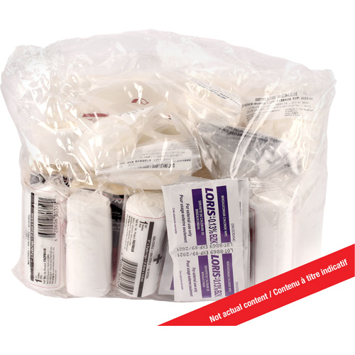 Ensemble de recharge pour trousse de premiers soins Dynamic, R&eacute;pond &agrave; la norme CSA Z1220-17 type 3 environnements &agrave; haut risque, Grand (51-100 travailleurs), Classe 1 Cantin et fils