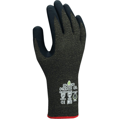 Gants r&eacute;sistants aux coupures S-TEX 581, Taille 6/Petit, Calibre 13, Rev&ecirc;tement Mousse de nitrile, Enveloppe en Acier inoxydable/Kevlar, ANSI/ISEA 105 niveau 5/EN 388 niveau E Cantin et fils