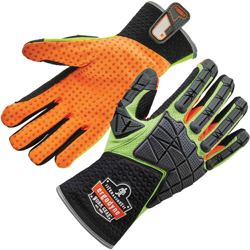 ProFlex&reg; 925F(X) Dorsal Impact-Reducing Gloves, Small, Split Leather Palm, Slip-On Cuff Cantin et fils