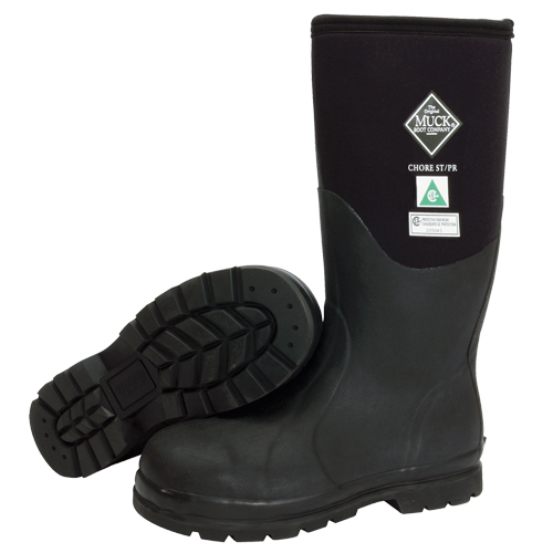 Chore Classic Fleece-Lined Work Boots, Rubber, Steel Toe, Size 5, Puncture Resistant Sole Cantin et fils