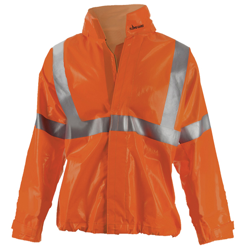 J162 310DH Utili-Gard&reg; FR Jacket, PVC, Large, Orange Cantin et fils