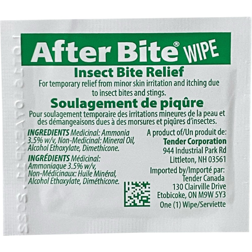 Tampons pour soulagement des piqûres d'insectes After Bite Cantin et fils