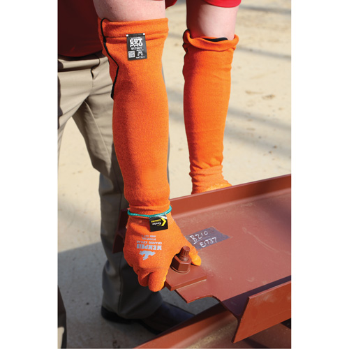 Manches Memphis, Kevlar, 18", ASTM ANSI niveau A5, Orange Cantin et fils