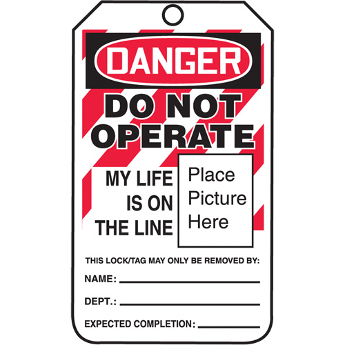 Do Not Operate Danger Lockout Tagout Tags, Cardstock, 3-1/4" W x 5-3/4" H, English Cantin et fils
