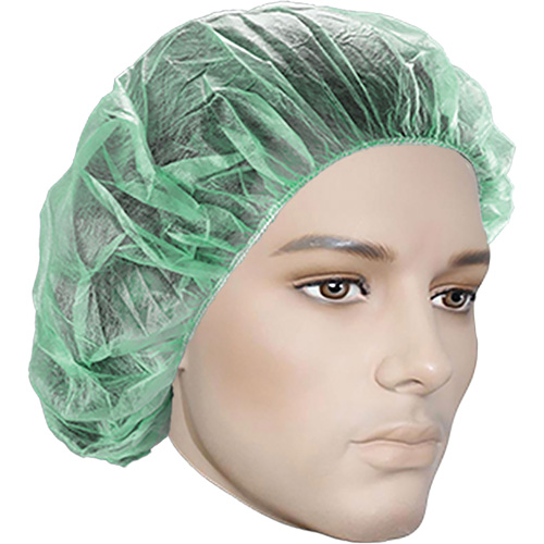 Bonnets bouffants, Polypropyl&egrave;ne, 21", Vert Cantin et fils