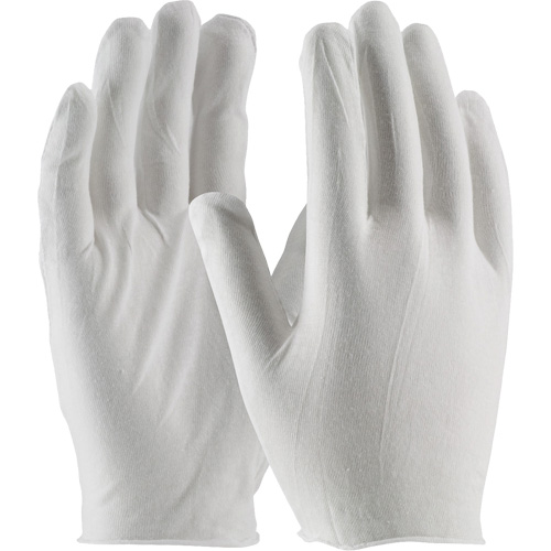 Inspection Gloves, Cotton, Unhemmed Cuff, One Size Cantin et fils