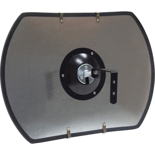 Miroir convexe rectangulaire/rond avec support, 12" h x 18" la, Int&eacute;rieur/Ext&eacute;rieur Cantin et fils