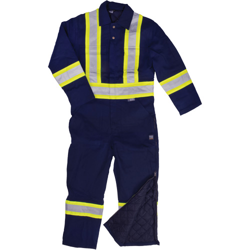 Combinaison en toile avec bandes r&eacute;fl&eacute;chissantes, Petit, Bleu marin Cantin et fils