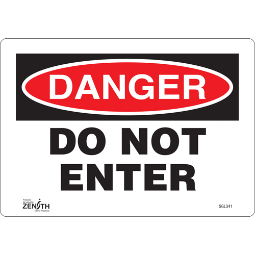 "Do Not Enter" Sign, 7" x 10", Vinyl, English Cantin et fils