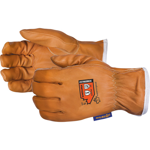 Gants de conducteur tr&egrave;s r&eacute;sistants aux coupures Endura, Petit, Paume en Cuir fleur de ch&egrave;vre, Para-aramide/Acier Cantin et fils