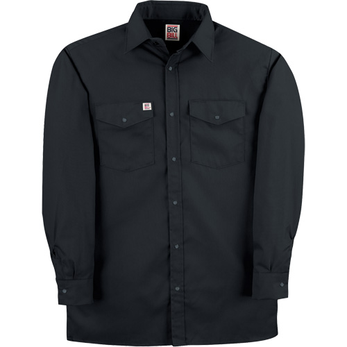 Chemise de travail en tissu crois&eacute; avec boutons-pression, Hommes, Moyen (grande taille), Noir Cantin et fils