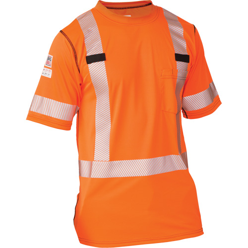 Polartec&reg; Power Grid&reg; High Visibility Short Sleeved T-Shirt, Polyester, 2X-Large, Orange Cantin et fils