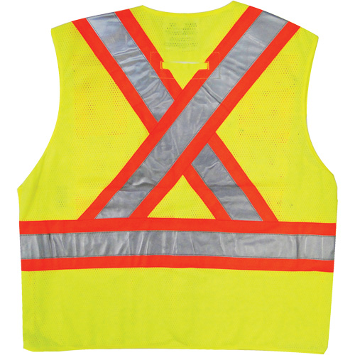 Safety Vest, High Visibility Lime-Yellow, 2X-Large/3X-Large, Polyester Cantin et fils
