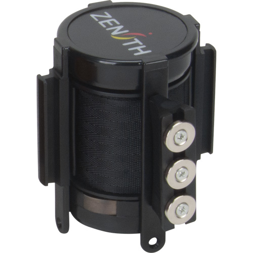Cassette de ruban magn&eacute;tique pour barri&egrave;re de contr&ocirc;le des foules personnalis&eacute;e, 12', Ruban Noir Cantin et fils