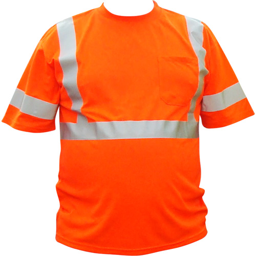 High Visibility Short-Sleeved Shirt, Cotton, 2X-Large, High Visibility Orange Cantin et fils