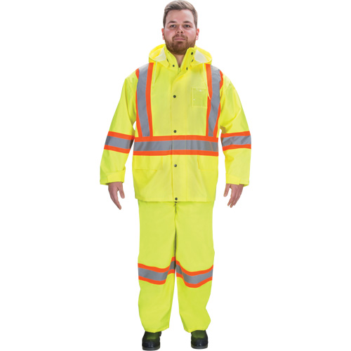 RZ1000 Rain Suit, Polyester, Small, High Visibility Lime-Yellow Cantin et fils