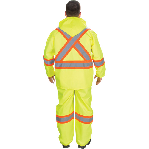 RZ1000 Rain Suit, Polyester, Small, High Visibility Lime-Yellow Cantin et fils