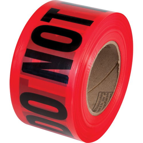 PrimeGuard "Danger Do Not Enter" Barricade Tape, English, 3" W x 1000' L, Black on Red Cantin et fils