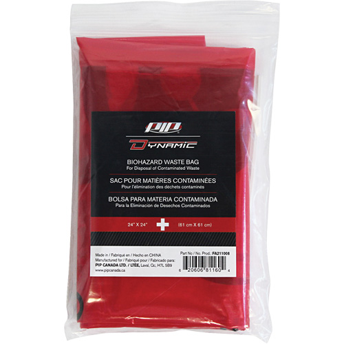 Dynamic Hazardous Waste Bags, Infectious Waste, 24" L x 24" W, 12 microns Cantin et fils
