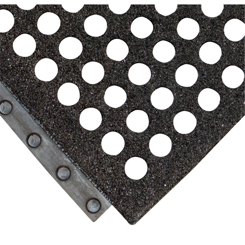 24/Seven&reg; Locksafe&reg; Anti-Fatigue Mat, Honeycomb, 3' x 3' x 5/8", Black, Nitrile Cantin et fils