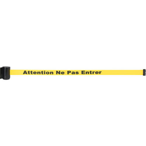 Cassette de ruban magn&eacute;tique pour barri&egrave;re de contr&ocirc;le des foules personnalis&eacute;e, Attention ne pas entrer, 7', Ruban Jaune Cantin et fils