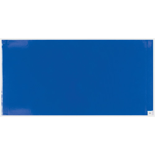 Ensemble de cadre et tapis pelables de salle blanche, &eacute;paisseur 1,57 mils, 18" la, 3' lo x Bleu Cantin et fils