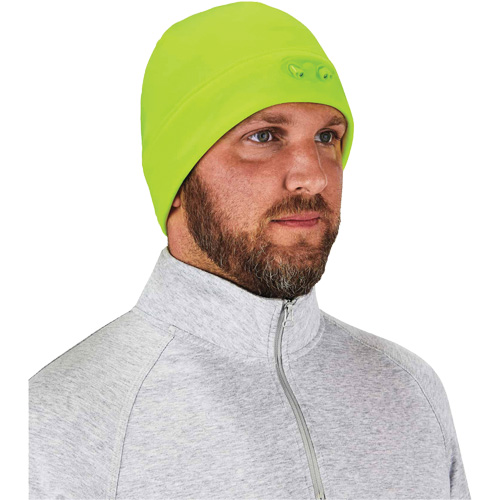 Bonnet N-Ferno &agrave; lumi&egrave;res DEL, Taille unique, Vert lime haute visibilit&eacute; Cantin et fils