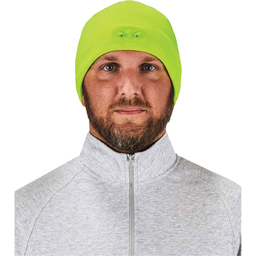 Bonnet N-Ferno &agrave; lumi&egrave;res DEL, Taille unique, Vert lime haute visibilit&eacute; Cantin et fils