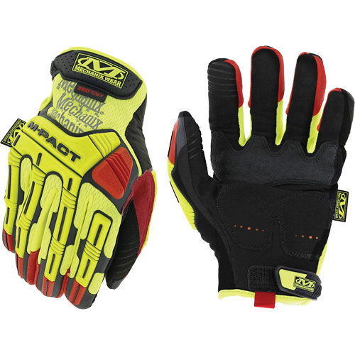 Gants antichocs haute visibilit&eacute; D4-360 M-Pact, 8, Paume en Synth&eacute;tique, Poignet Boucle et crochet Cantin et fils