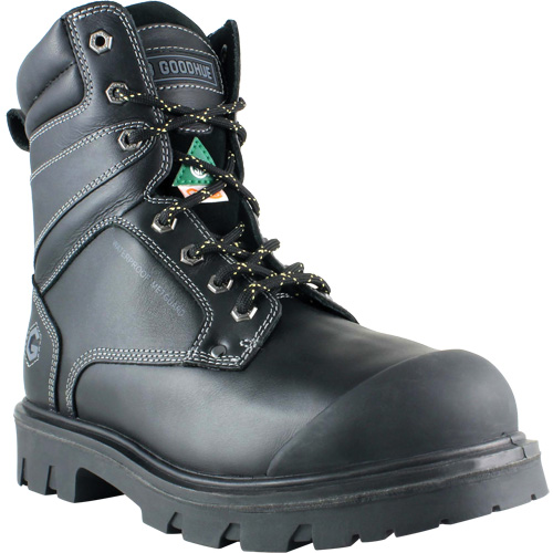 Boomerang Work Boots, Leather, Steel Toe, Size 7, Impermeable Cantin et fils