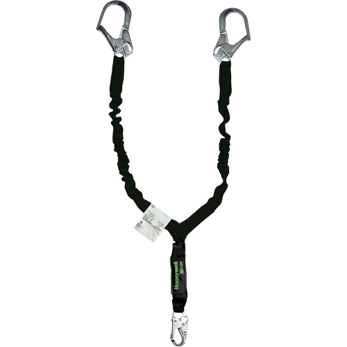 Longe avec amortisseur de choc r&eacute;sistante &agrave; l'arc &eacute;lectrique Miller, 6', Point d'ancrage &agrave; Mousqueton verrouillable, Mousqueton verrouillable aux jambes, Kevlar Cantin et fils