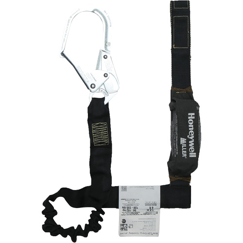 Miller&reg; Arc-Rated Shock-Absorbing Lanyard, 6', Scaffold Hook Center, Choke-Off Loop Leg Ends, Kevlar&reg; Cantin et fils