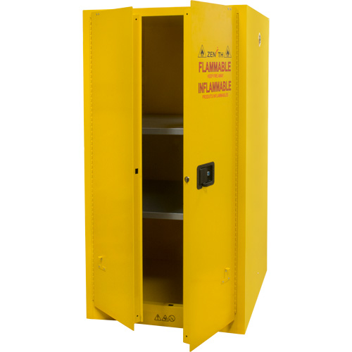 Flammable Storage Cabinet, 60 gal., 2 Door, 34" W x 65" H x 34" D Cantin et fils