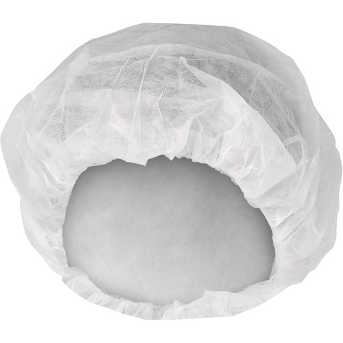 KleenGuard A10 Light-Duty Bouffant Caps, SMMMS, 21", White Cantin et fils