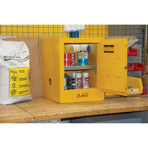 Armoire pour produits inflammables, 4 gal., 1 Porte(s), 17" La x 22" h x 18" p Cantin et fils